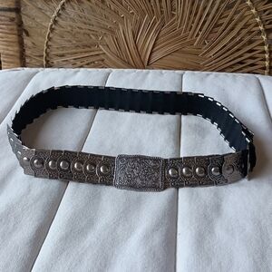 Silver and Black Decorative Stretch Belt